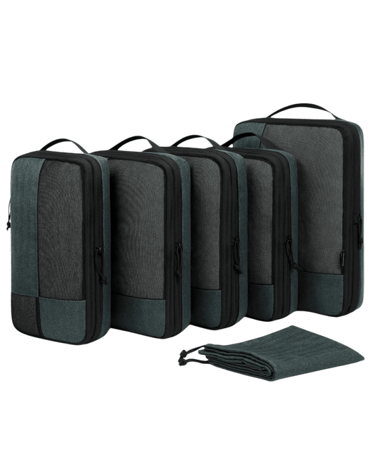 Bagsmart 6 Piece Compression Packing Cubes - Sleek Design - Travellite Hub
