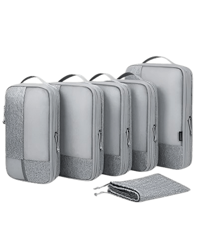 Bagsmart 6 Piece Compression Packing Cubes - Sleek Design - Travellite Hub
