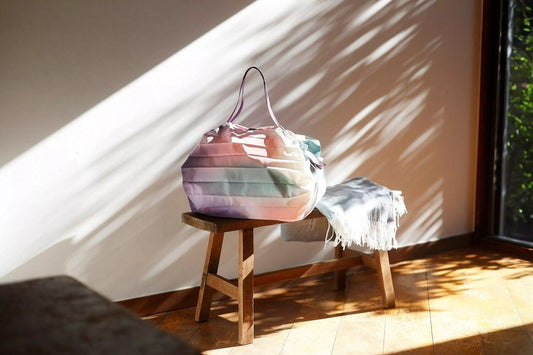 Shupatto Compact Foldable Bag, Pearly Sky, Size M / 15L - Travellite Hub