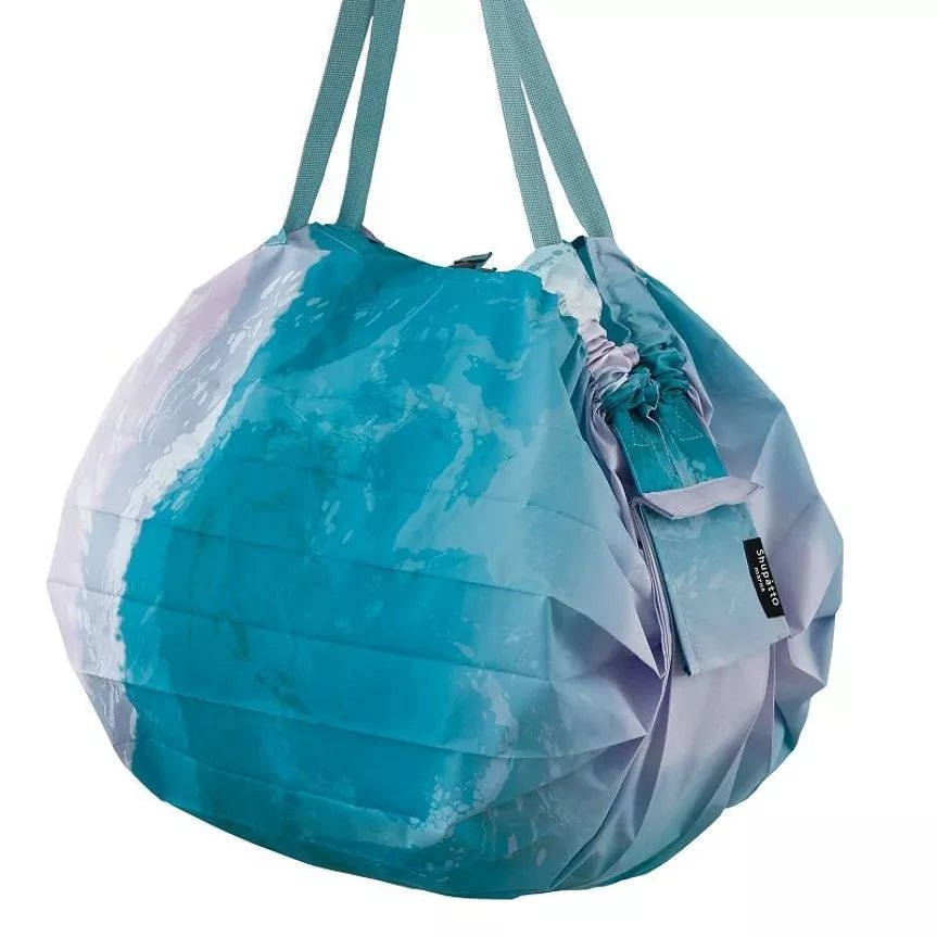 Shupatto Compact Foldable Shopping Bag, Crystal Shores, Size M / 15L Recycled Fabric Eco - Friendly - Travellite Hub
