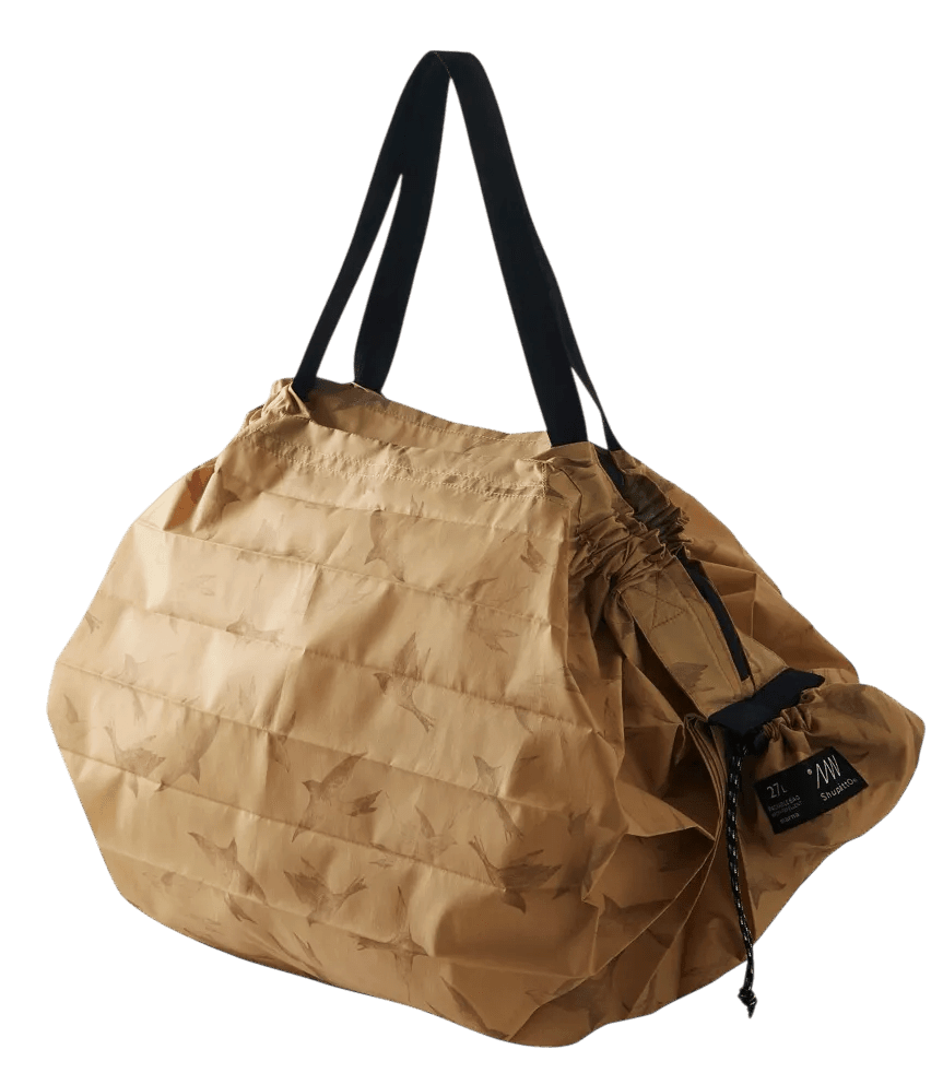 Shupatto Compact Foldable Shopping Bag, Flying Birds, 27L - Travellite Hub