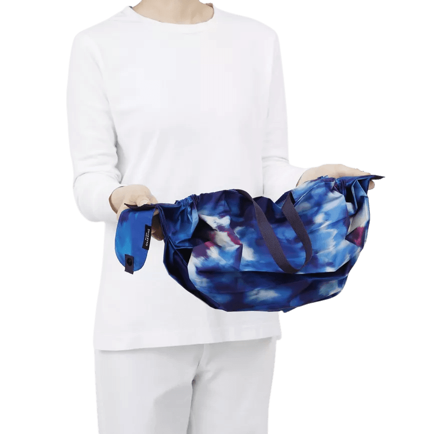 Shupatto Compact Foldable Shopping Bag, Sea Shells, Size M / 15L - Travellite Hub