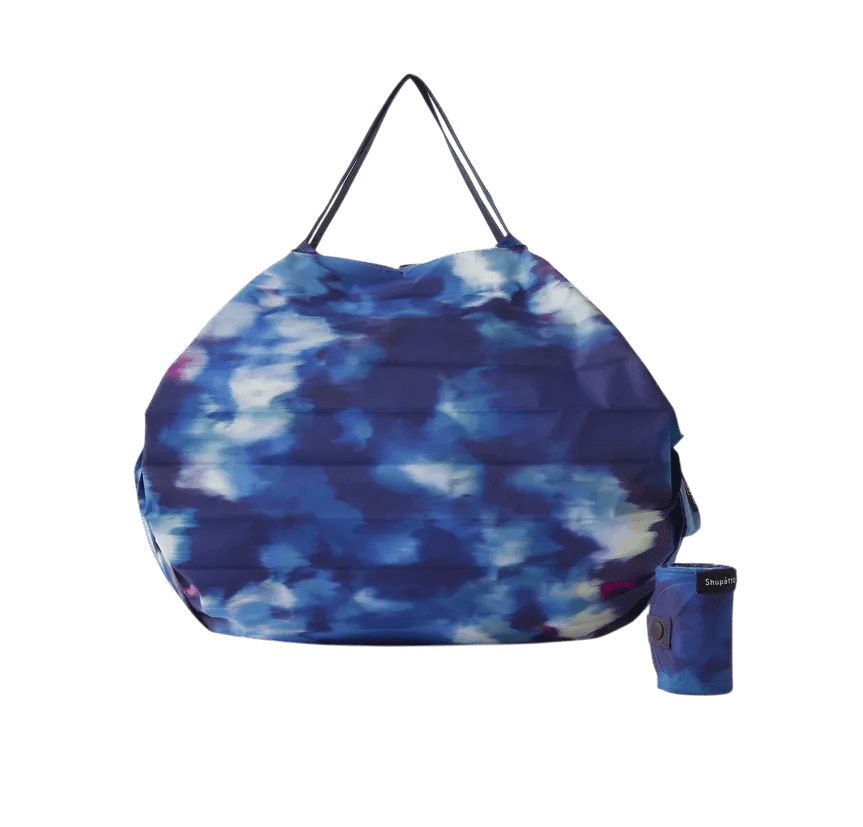Shupatto Compact Foldable Shopping Bag, Sea Shells, Size M / 15L - Travellite Hub