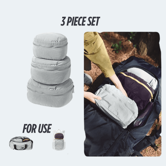 Naturehike 3 Piece Lightweight Packing Cube – Dual - Compartment Organizer for Backpacking & Travel (3 Sizes) - Travellite Hub