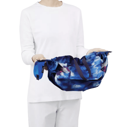 Shupatto Compact Foldable Shopping Bag, Sea Shells, Size M / 15L - Travellite Hub